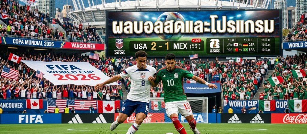 World Cup ผลบอลสดและโปรแกรม ฟุตบอลโลก 2026 ครบทุกแมตช์